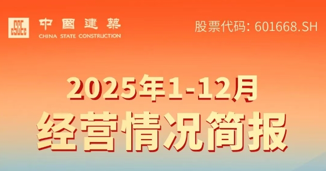  中国建筑2025年1-12月经营情况简报 